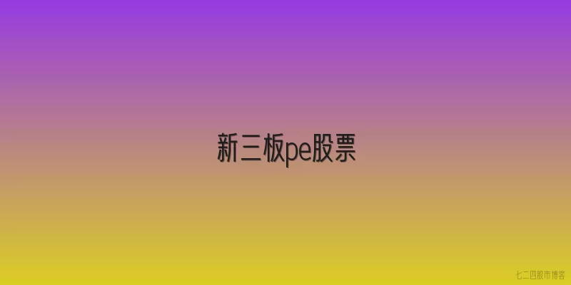 新三板pe股票