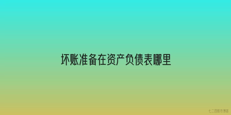 坏账准备在资产负债表哪里